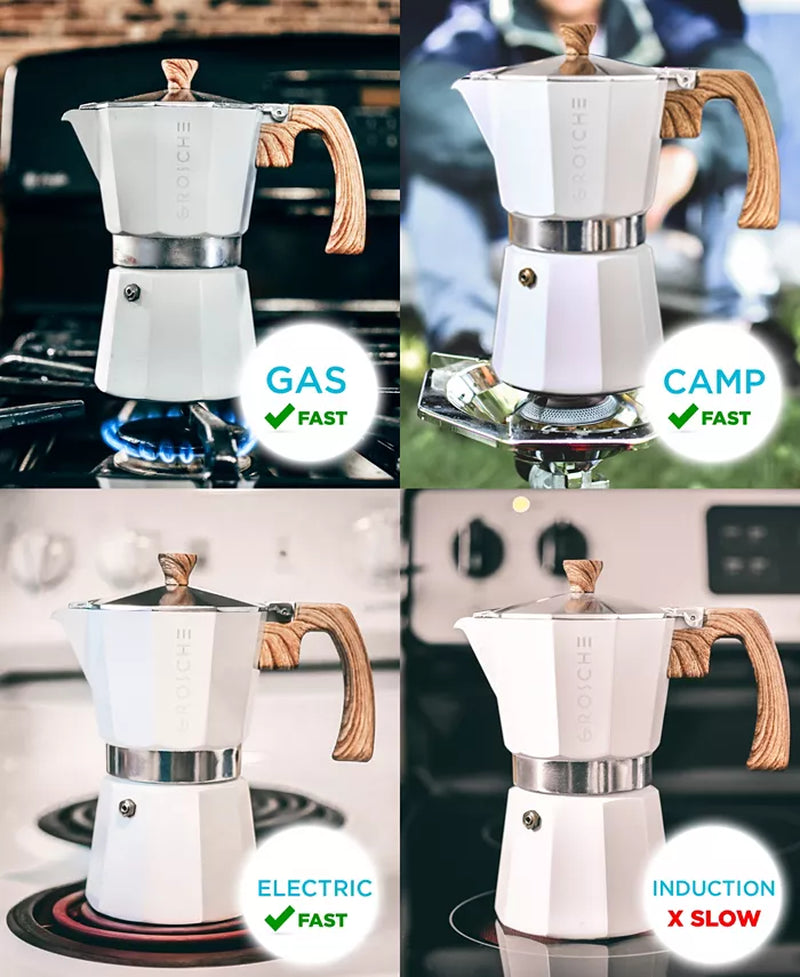 Brew Barista-Quality Espresso at Home with the Milano Stovetop Espresso Maker - 9 Cup Moka Pot - Ludovica
