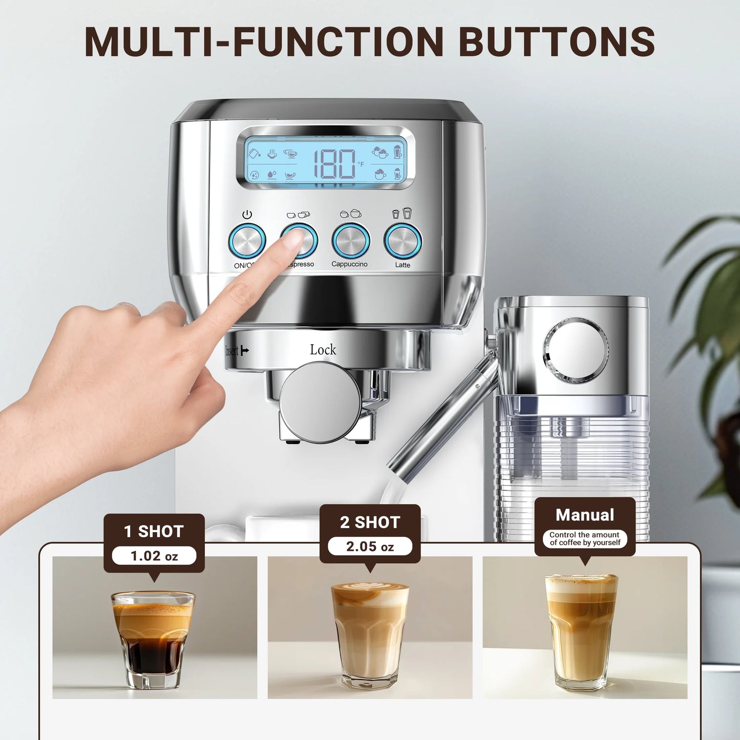 Elevate Your Coffee Experience with the High-Pressure Sunmaki Espresso Machine - Perfect for Cappuccinos, Lattes, and More! - Ludovica