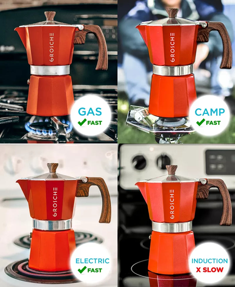 Brew Barista-Quality Espresso at Home with the Milano Stovetop Espresso Maker - 9 Cup Moka Pot - Ludovica 
