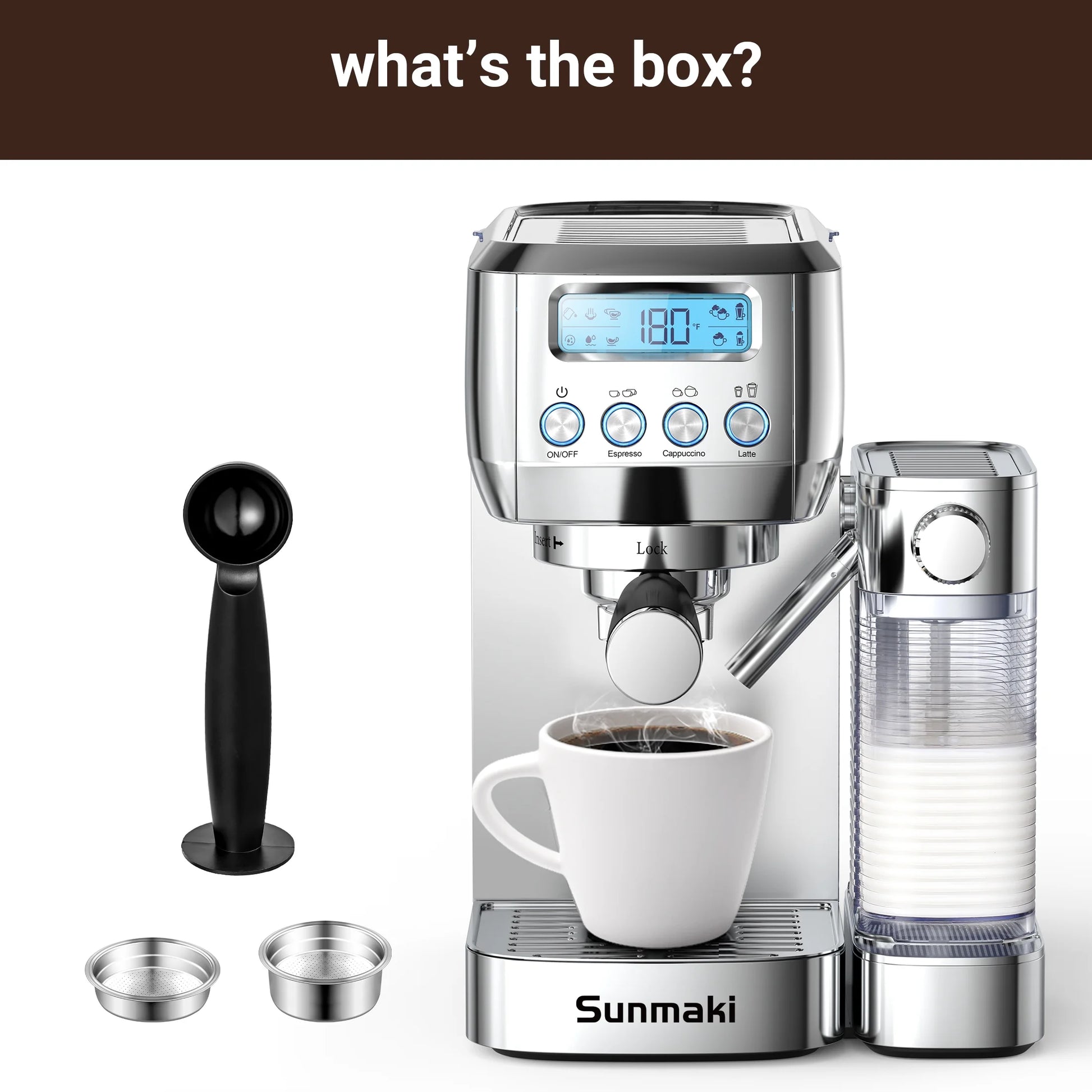 Elevate Your Coffee Experience with the High-Pressure Sunmaki Espresso Machine - Perfect for Cappuccinos, Lattes, and More! - Ludovica 