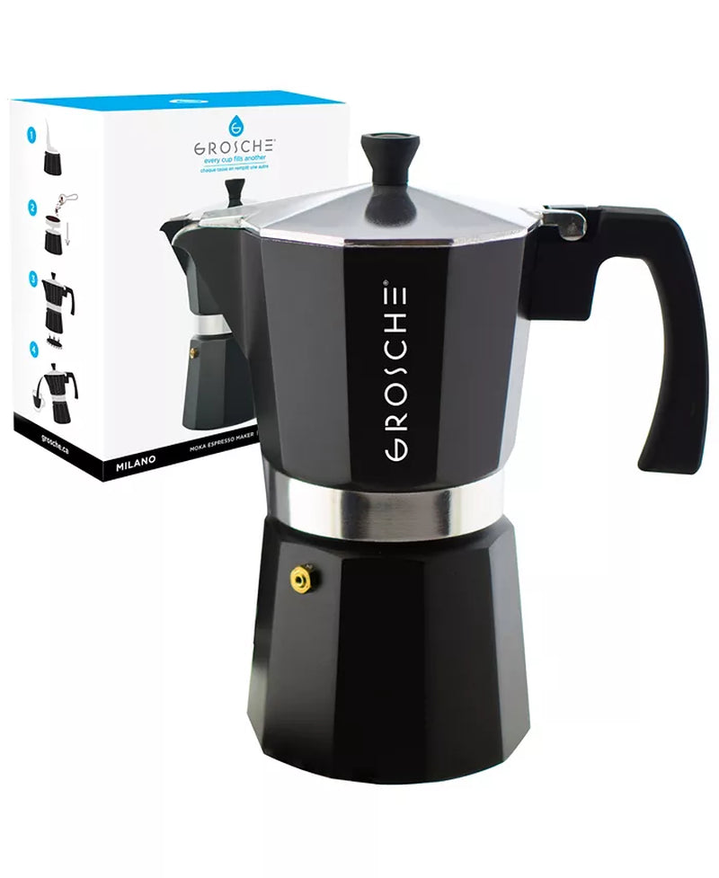 Brew Barista-Quality Espresso at Home with the Milano Stovetop Espresso Maker - 9 Cup Moka Pot - Ludovica 