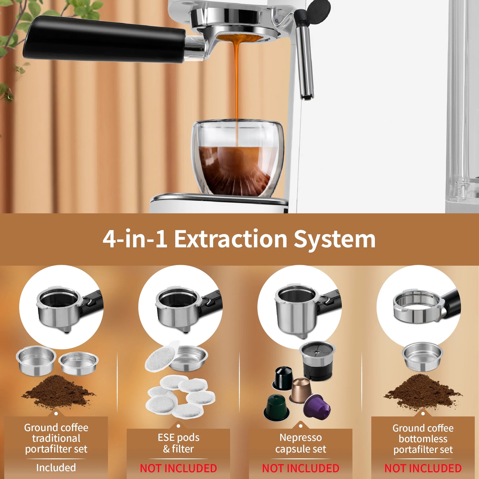 Brew Barista-Quality Espresso at Home with the Gevi 20 Bar Automatic 40-Cup White Espresso Machine and Milk Frother Wand - Ludovica 