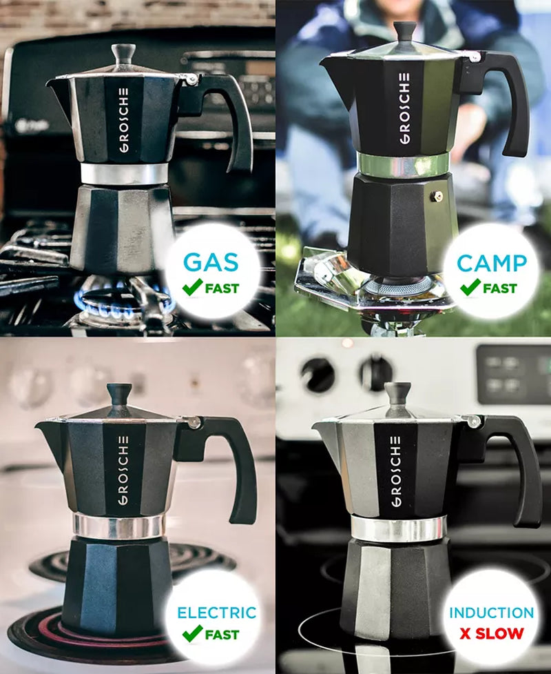 Brew Barista-Quality Espresso at Home with the Milano Stovetop Espresso Maker - 9 Cup Moka Pot - Ludovica 