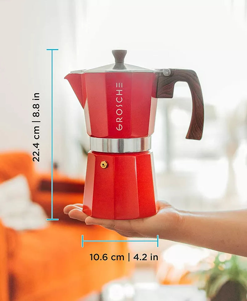 Brew Barista-Quality Espresso at Home with the Milano Stovetop Espresso Maker - 9 Cup Moka Pot - Ludovica 