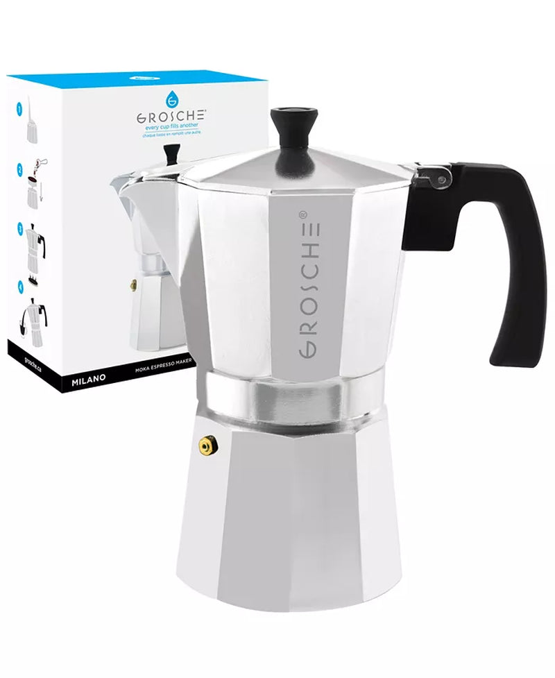 Brew Barista-Quality Espresso at Home with the Milano Stovetop Espresso Maker - 9 Cup Moka Pot - Ludovica 