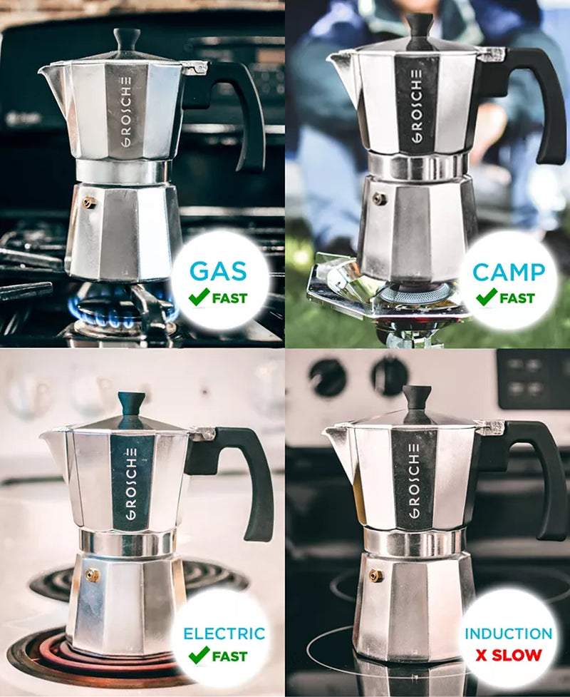 Brew Barista-Quality Espresso at Home with the Milano Stovetop Espresso Maker - 9 Cup Moka Pot - Ludovica 